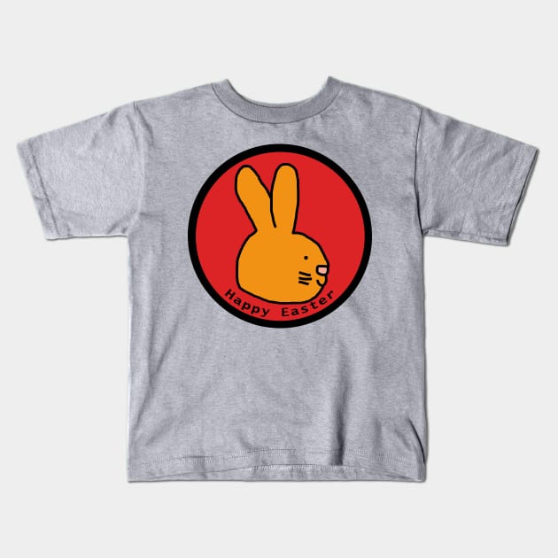 Happy Easter from the Funny Easter Bunny Kids T-Shirt by ellenhenryart